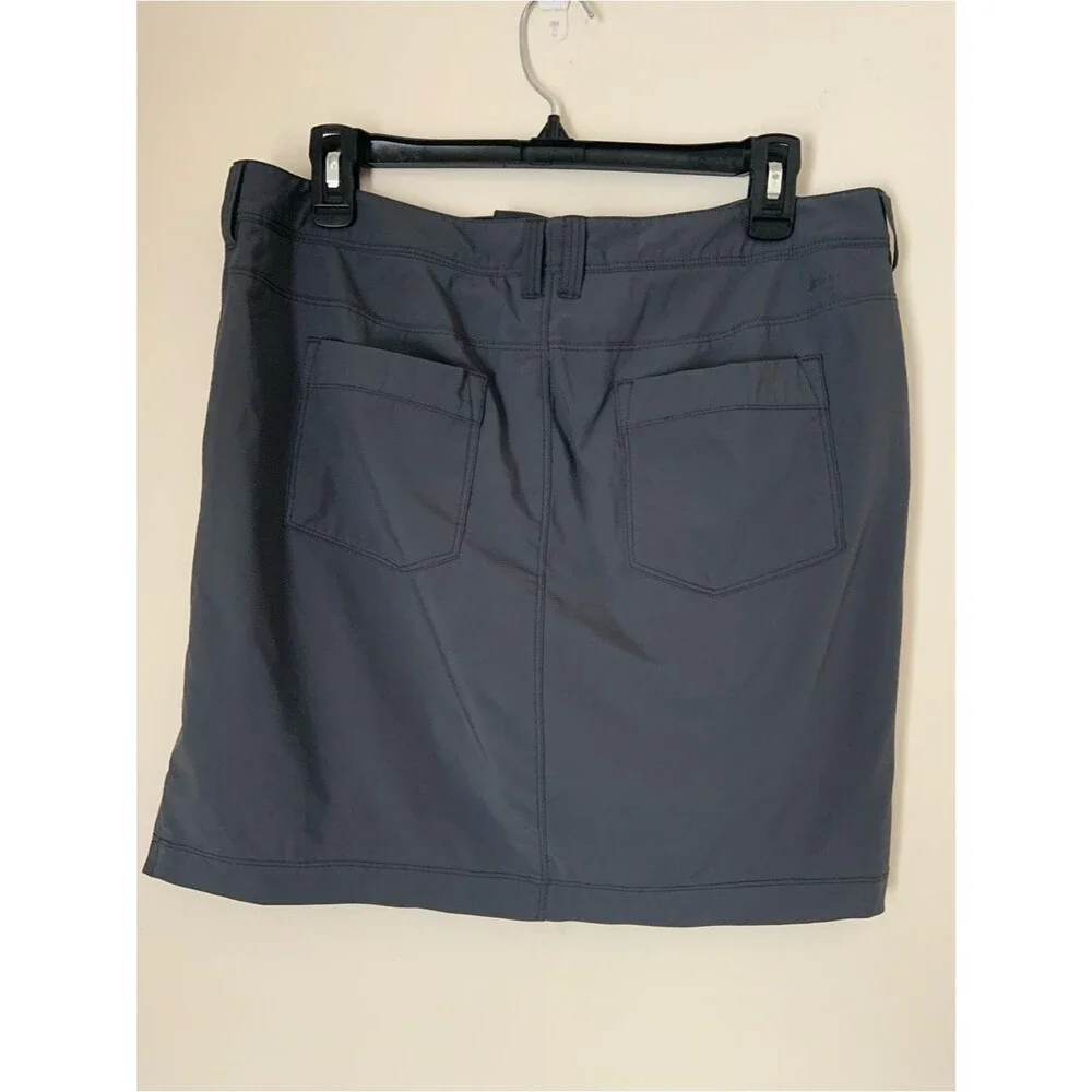 REI Women Grey UPF 50+ Nylon Skirt Skort Hiking Outdoors Travel